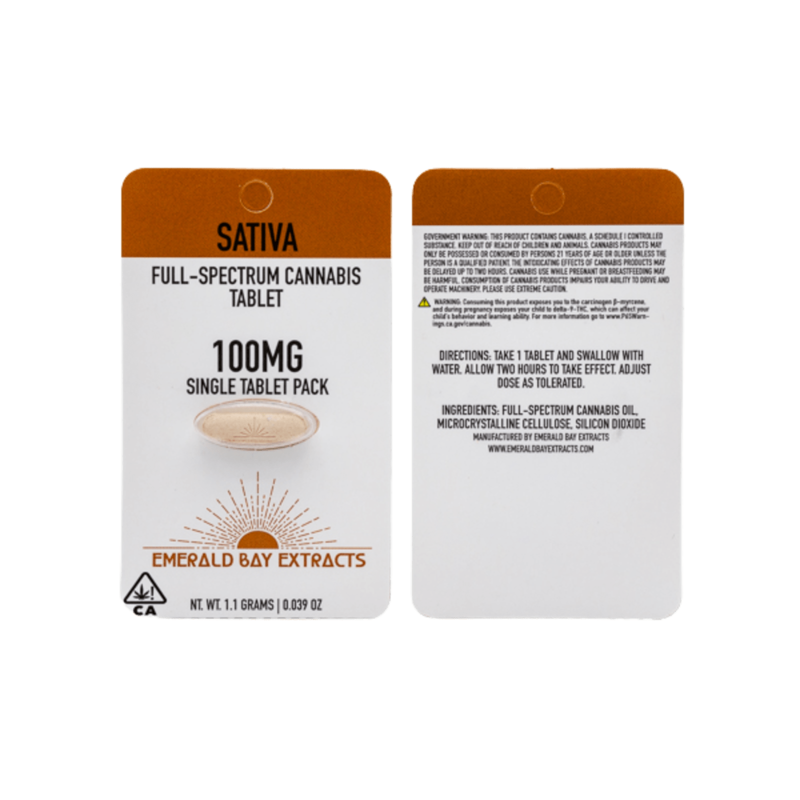 Super Lemon Haze (S) | 100mg 1pk RSO Tablets | Emerald Bay Extracts - view 2