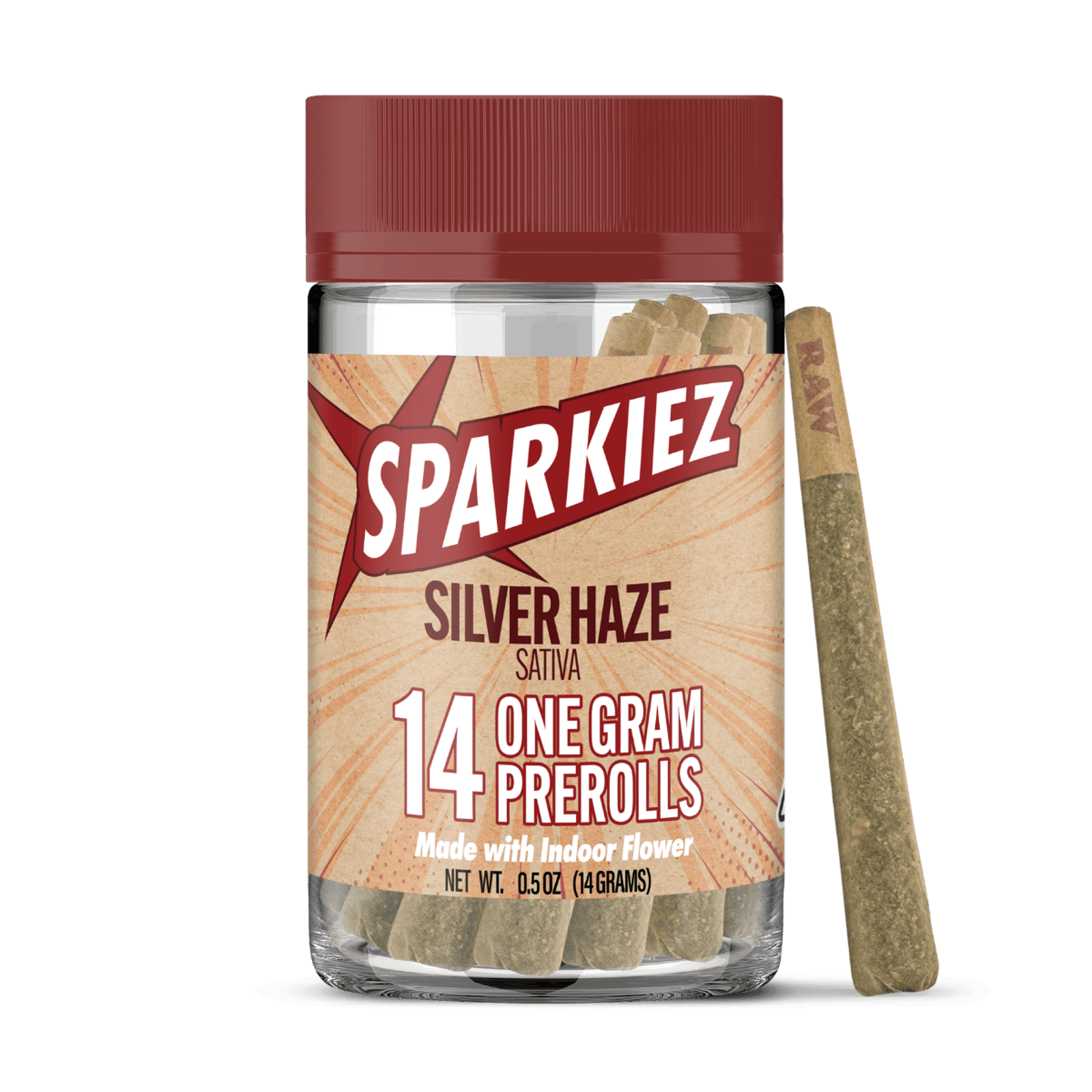 Silver Haze (S) | 1g 14pk Indoor Prerolls | Sparkiez