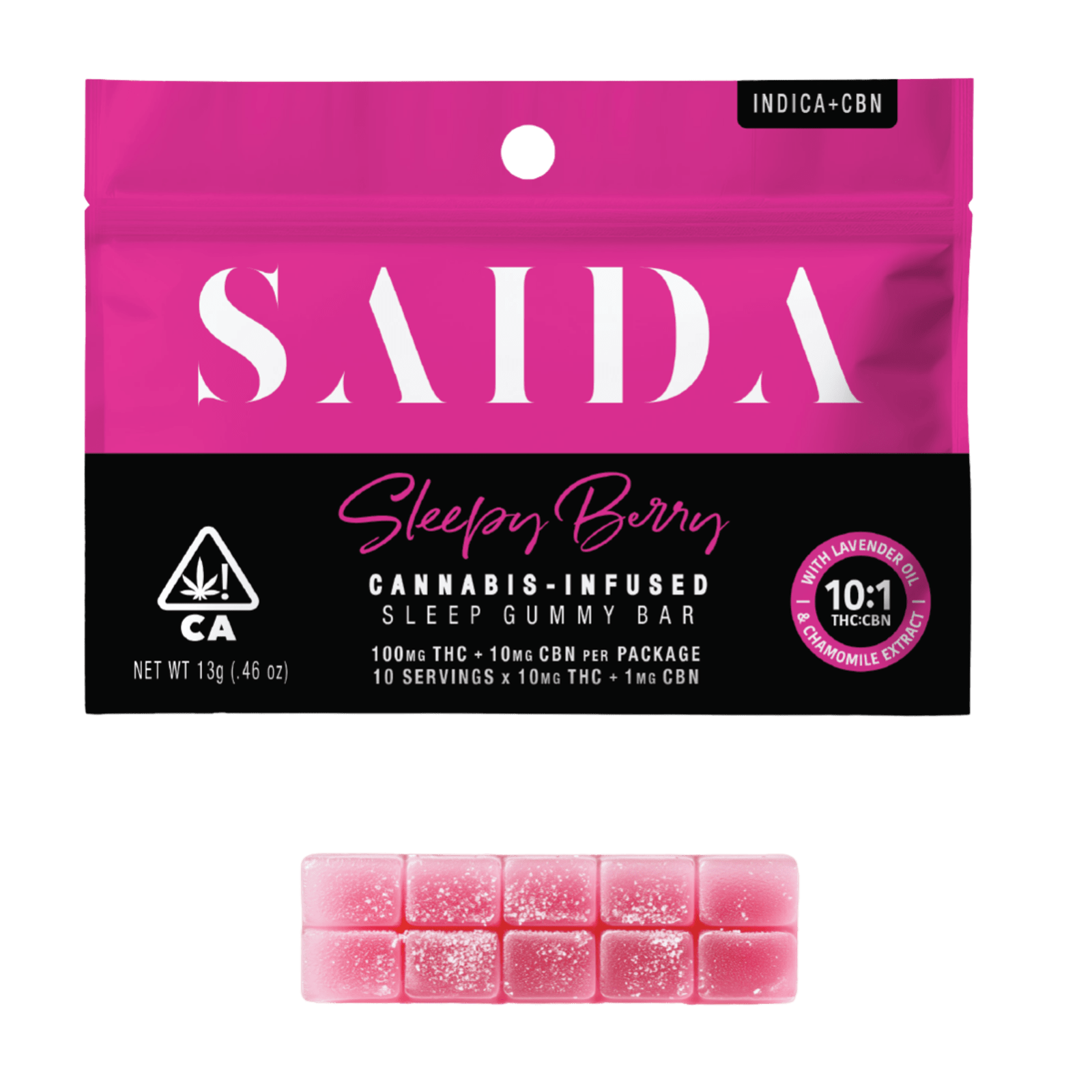 Sleepy Berry (I) | 100mg 10:1 THC:CBN Gummy Bar | Saida