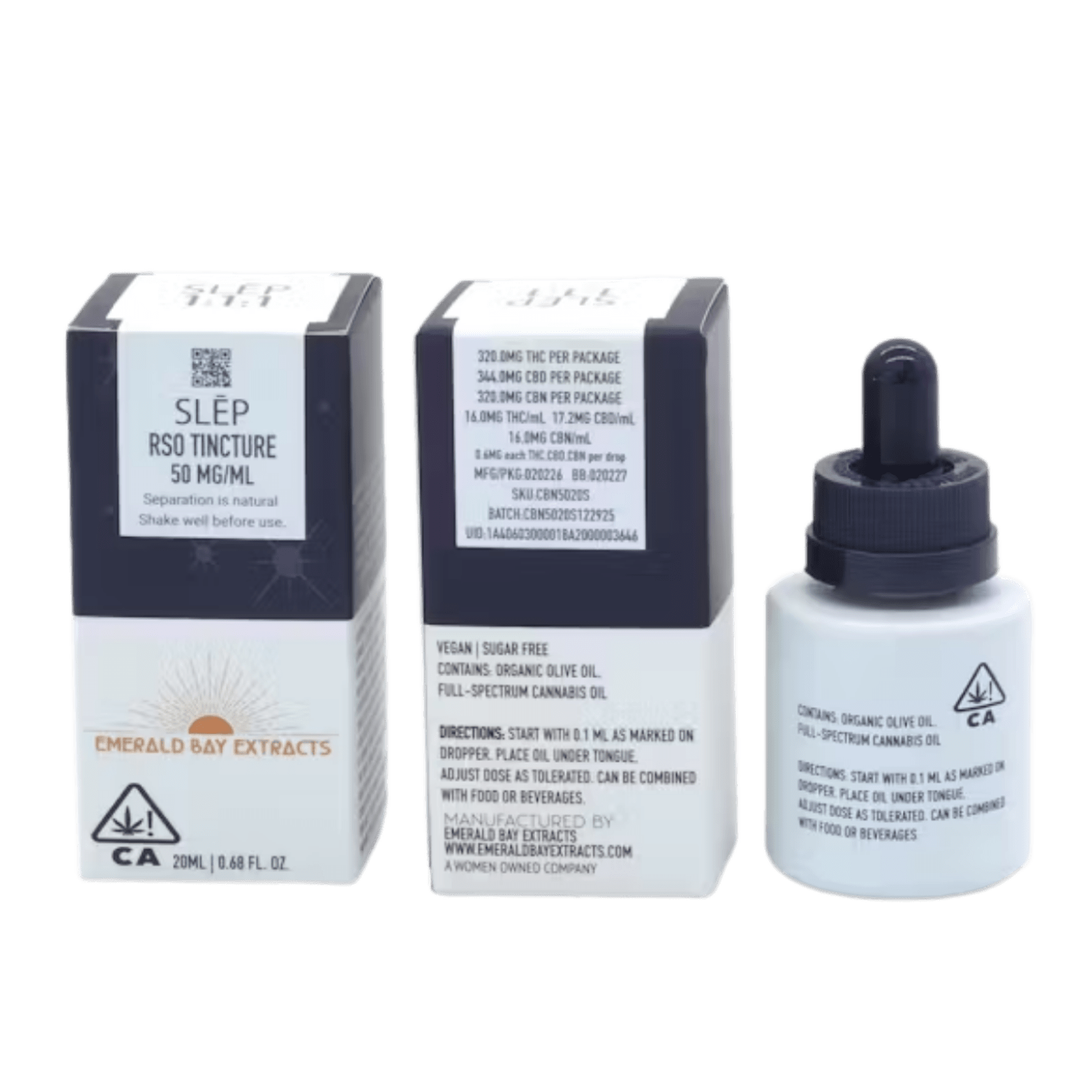 Slep | 1000mg 1:1:1 THC:CBD:CBN Tincture | Emerald Bay Extracts - view 2