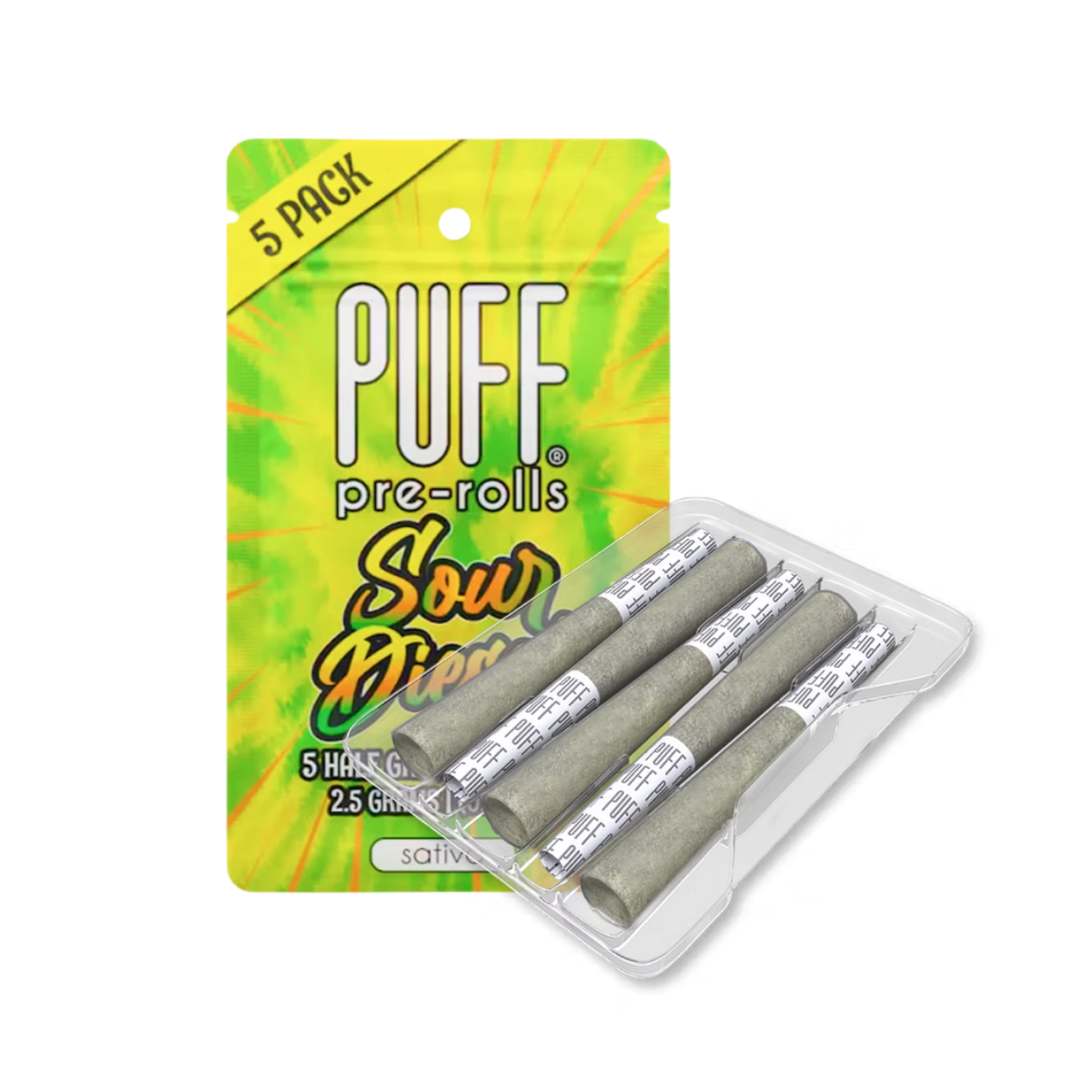 Sour Diesel (S) | .5g 5pk Prerolls | Puff