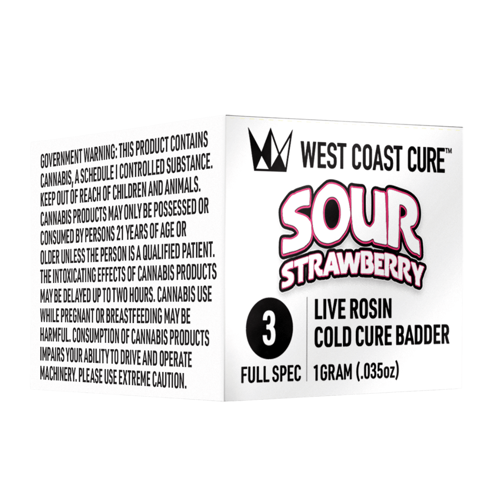 Sour Strawberry (H) | 1g Tier 3 Liver Rosin Cold Cure Badder | West Coast Cure