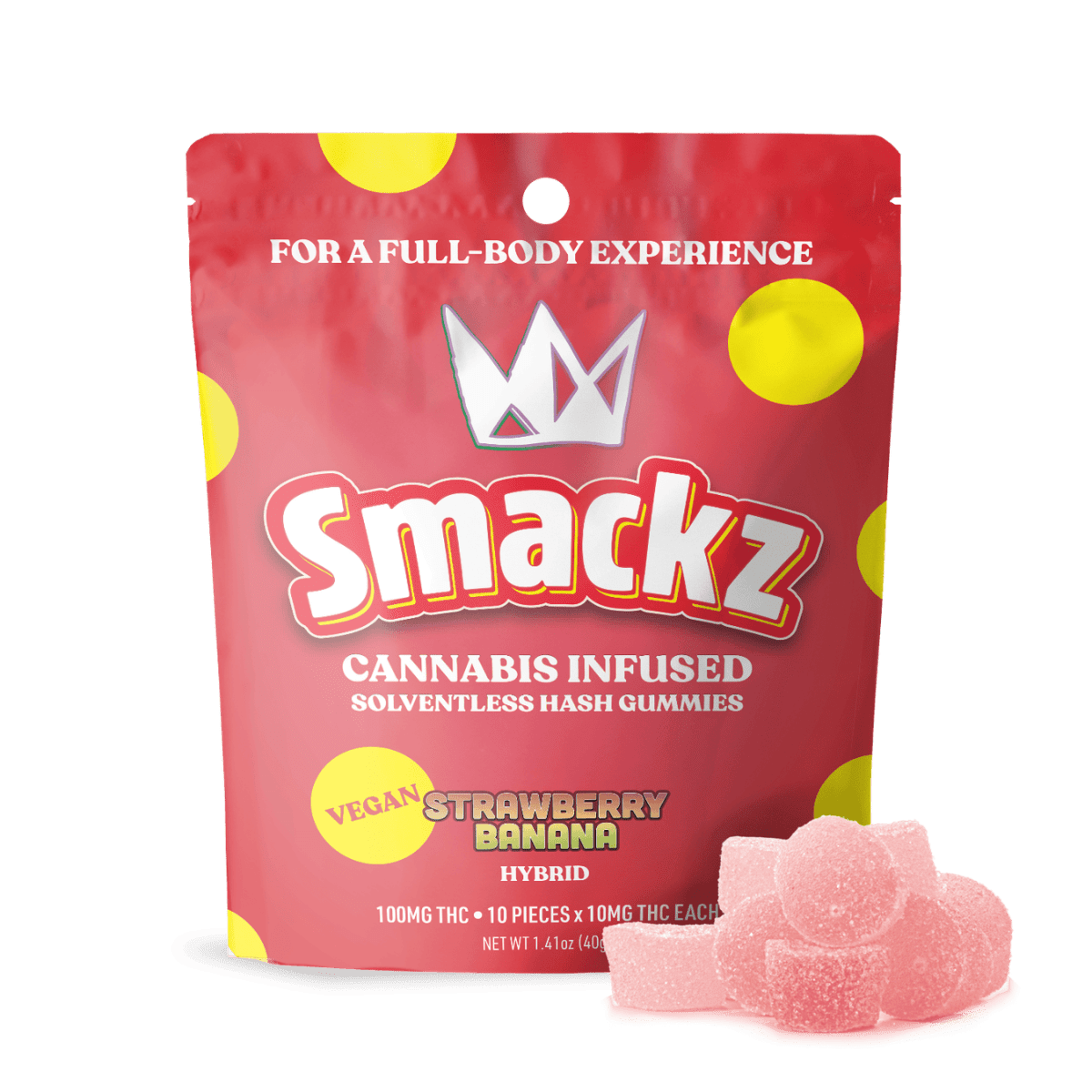 Strawberry Banana (H) | 10mg Solventless Hash Gummies | West Coast Cure