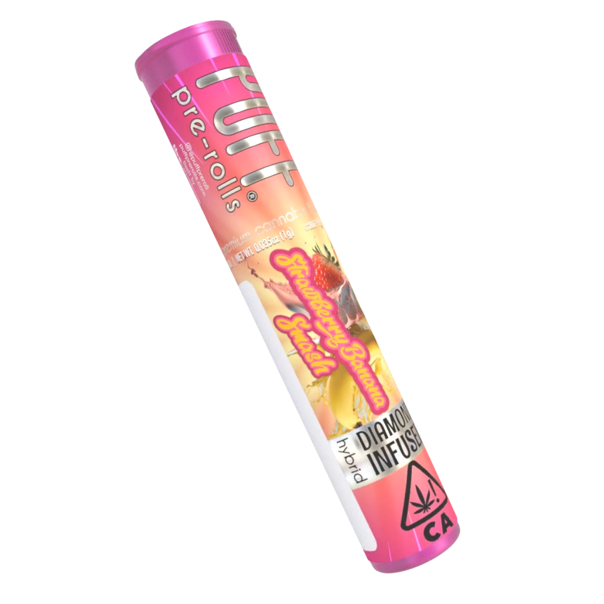 Strawberry Banana Smash (H) | 1g Triple Infused Diamond Prerolls | Puff