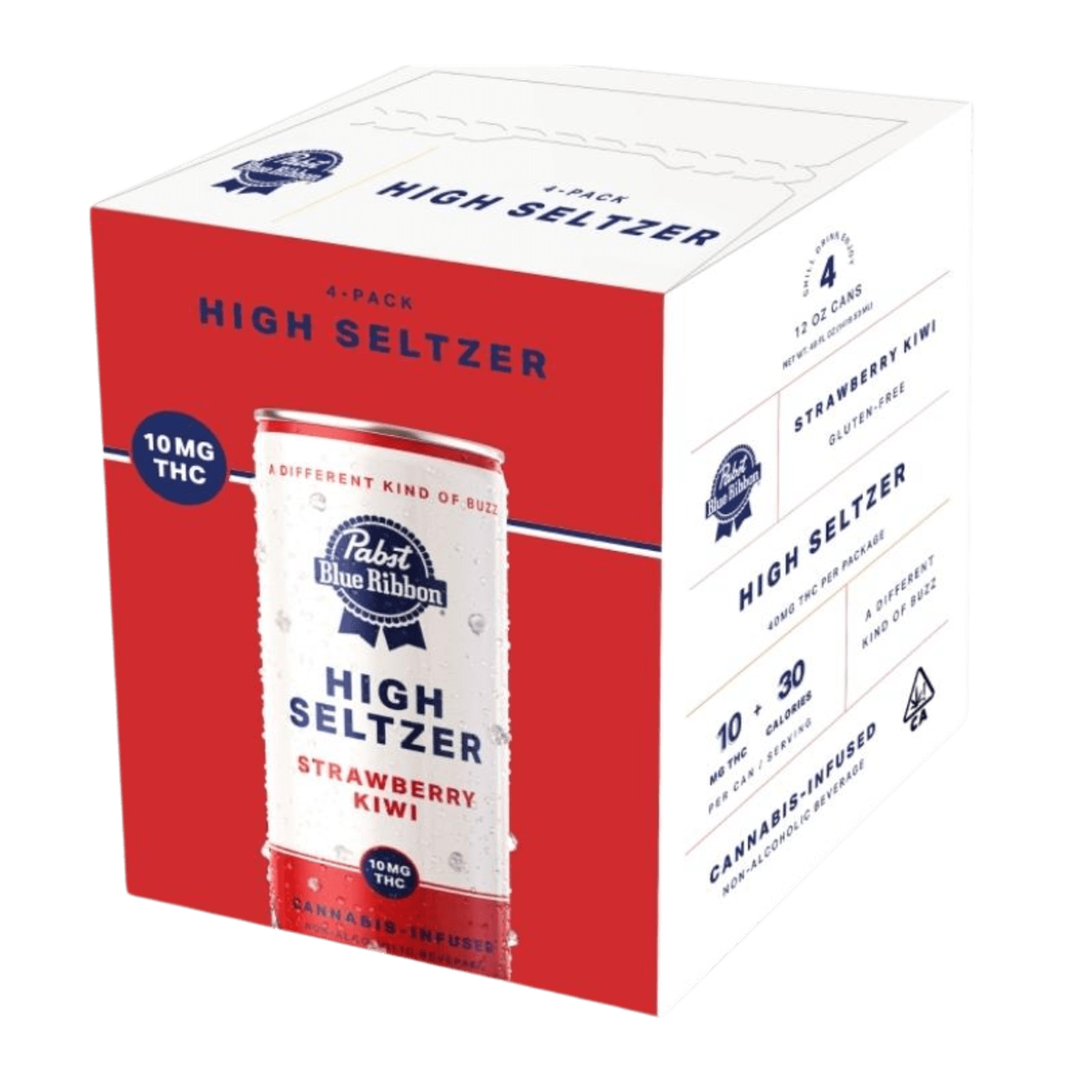 Strawberry Kiwi | High Seltzer 12oz (4pk) 10mg THC | Pabst Labs