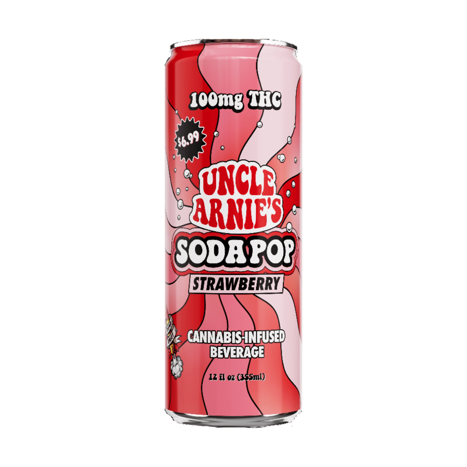 Strawberry Soda Pop | 12oz 100mg Beverage | Uncle Arnie's