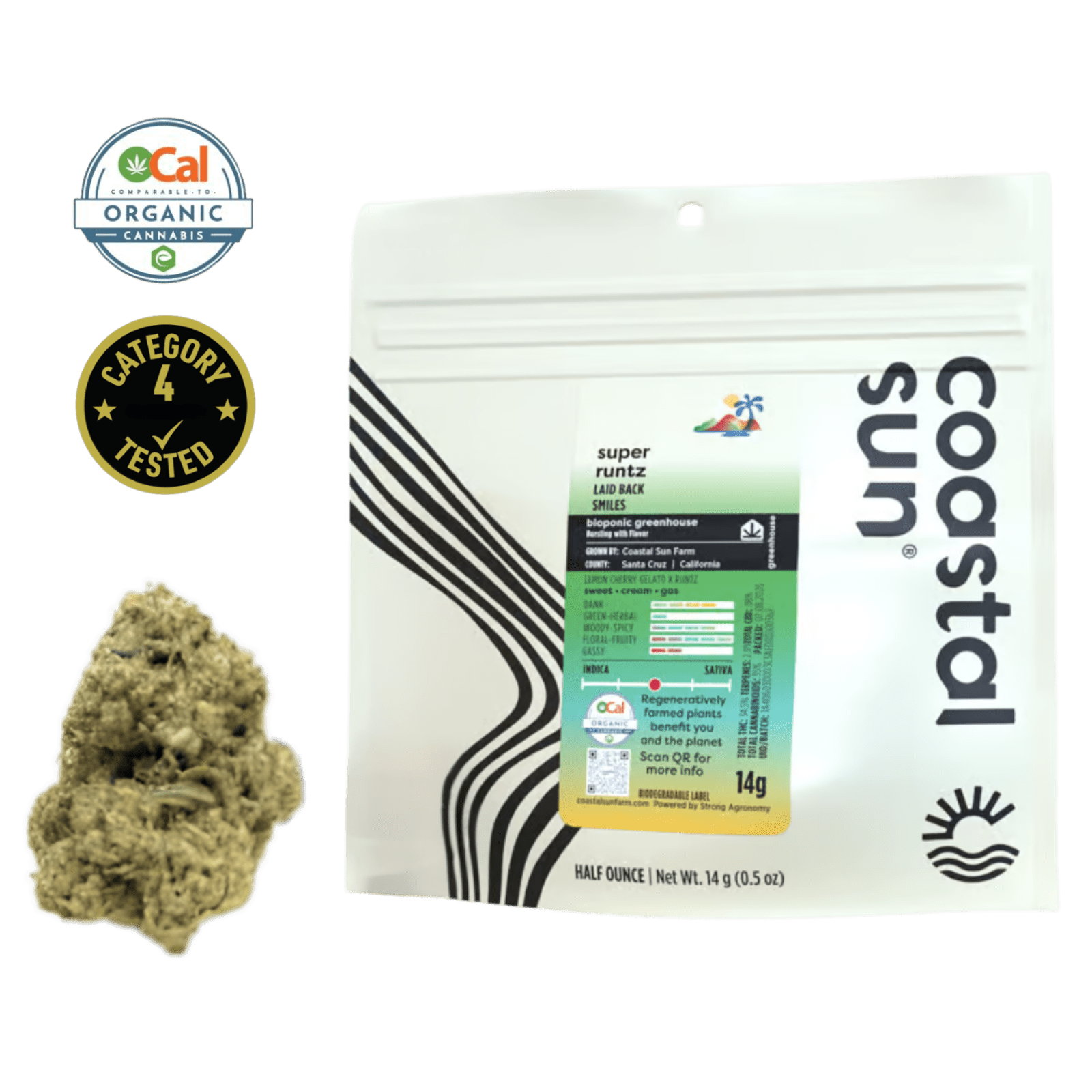 Super Runtz (H) | 14g Mylar Greenhouse Flower | Coastal Sun