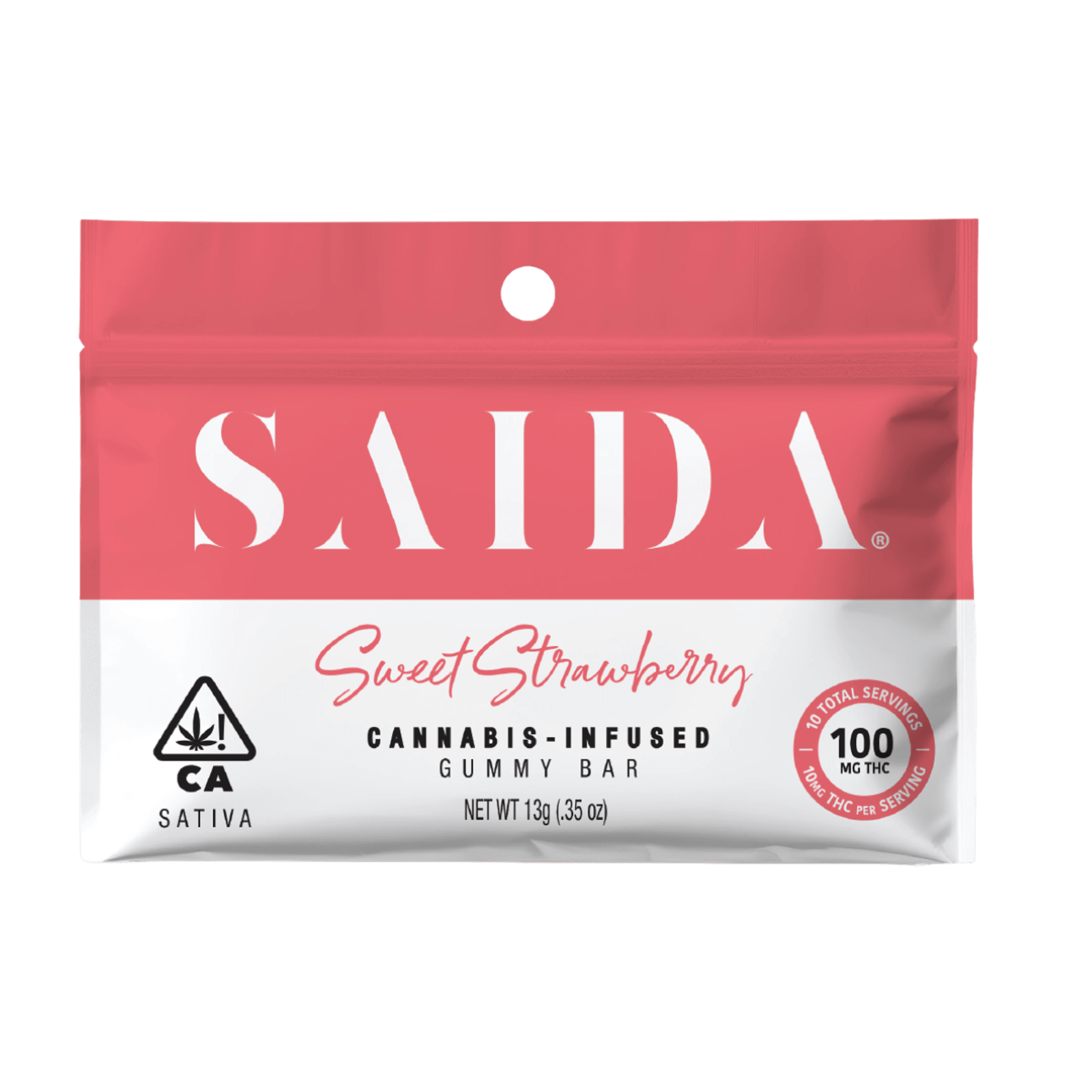 Sweet Strawberry (S) | 100mg Gummy Bar | Saida - view 3