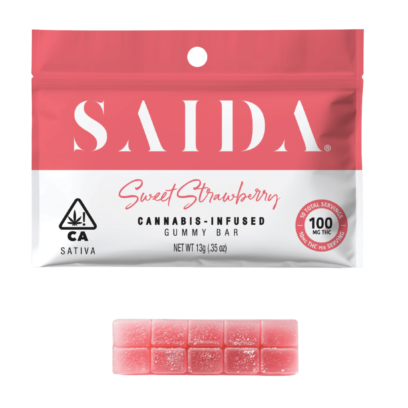 Sweet Strawberry (S) | 100mg Gummy Bar | Saida