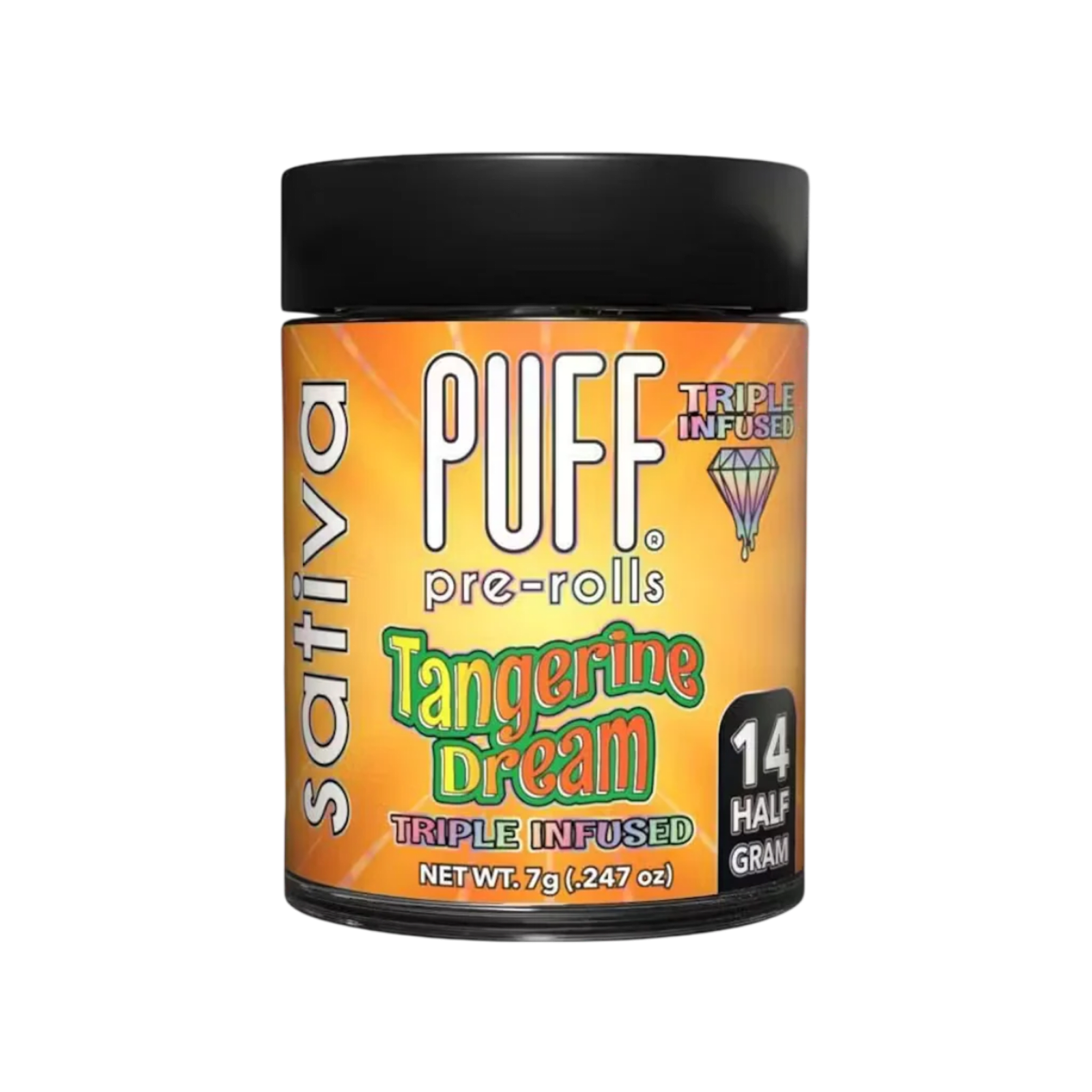 Tangerine Dream (S) | .5g 14pk Triple Infused Diamond Prerolls | Puff