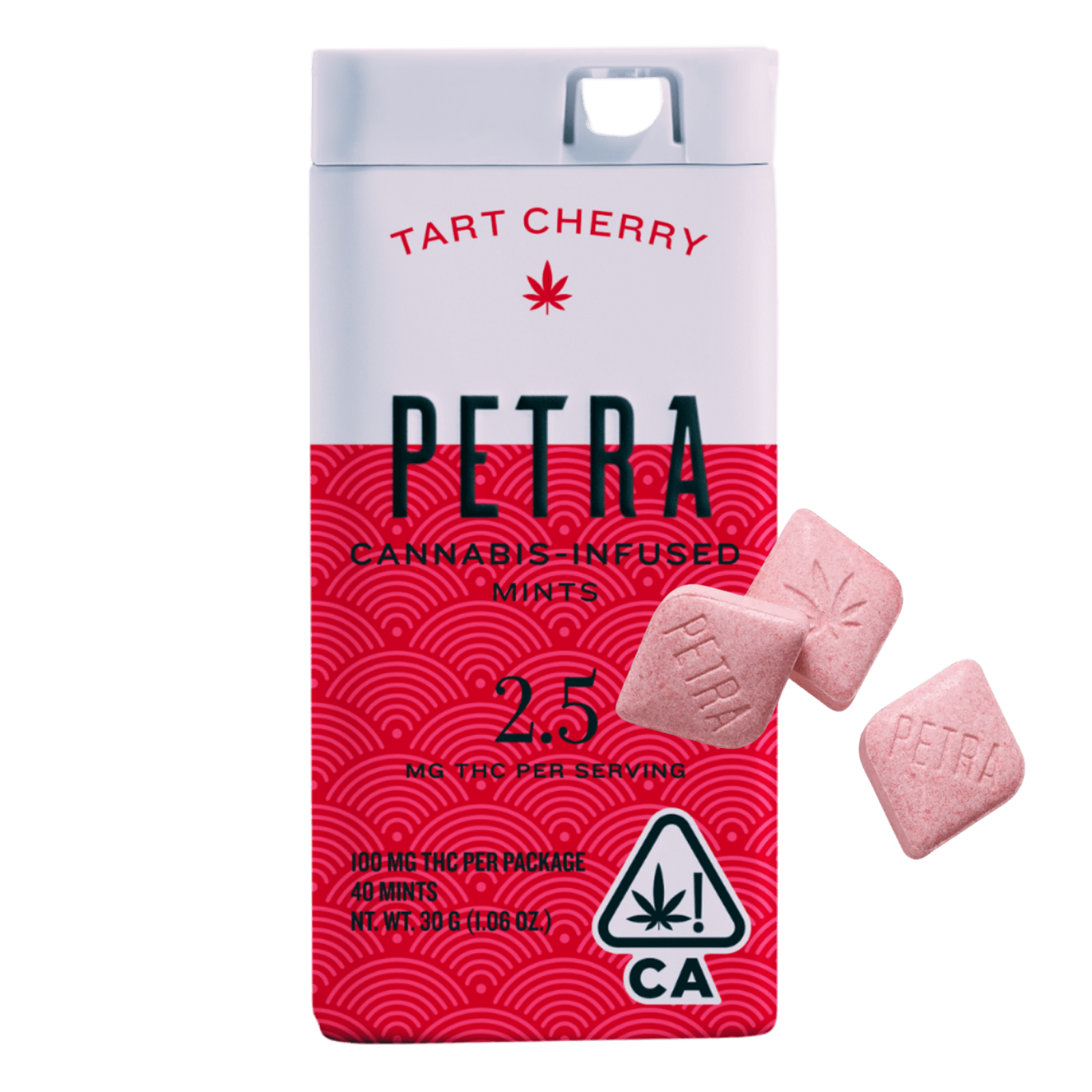 Tart Cherry | 2.5mg THC 40pk Sugar-Free Tablets | Petra