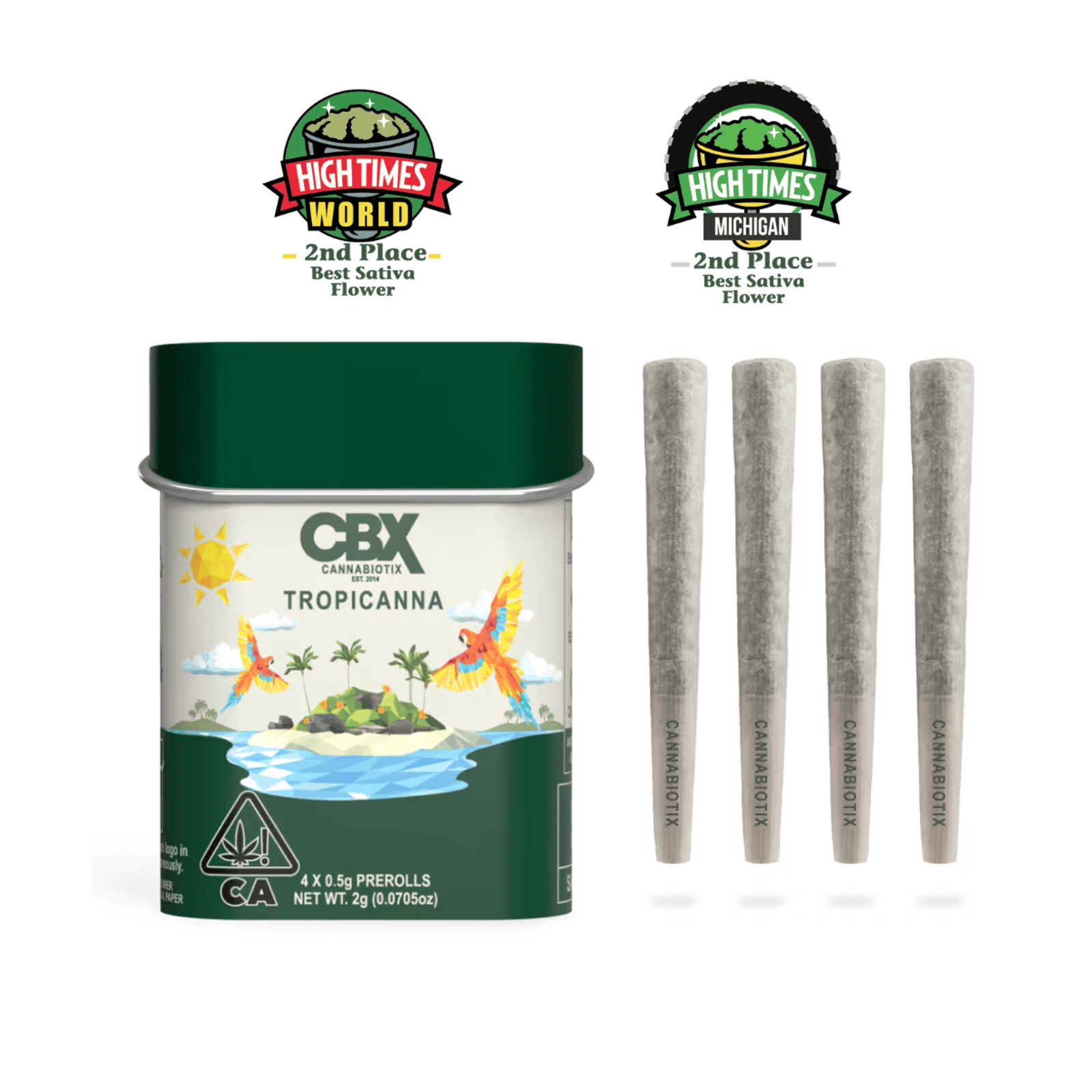 Tropicanna (S) | .5g 4pk Indoor Prerolls | CBX