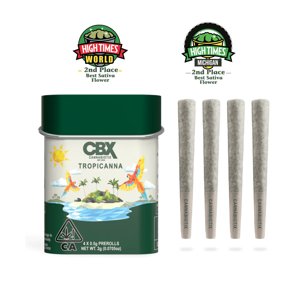 Tropicanna (S) | .5g 4pk Indoor Prerolls | CBX