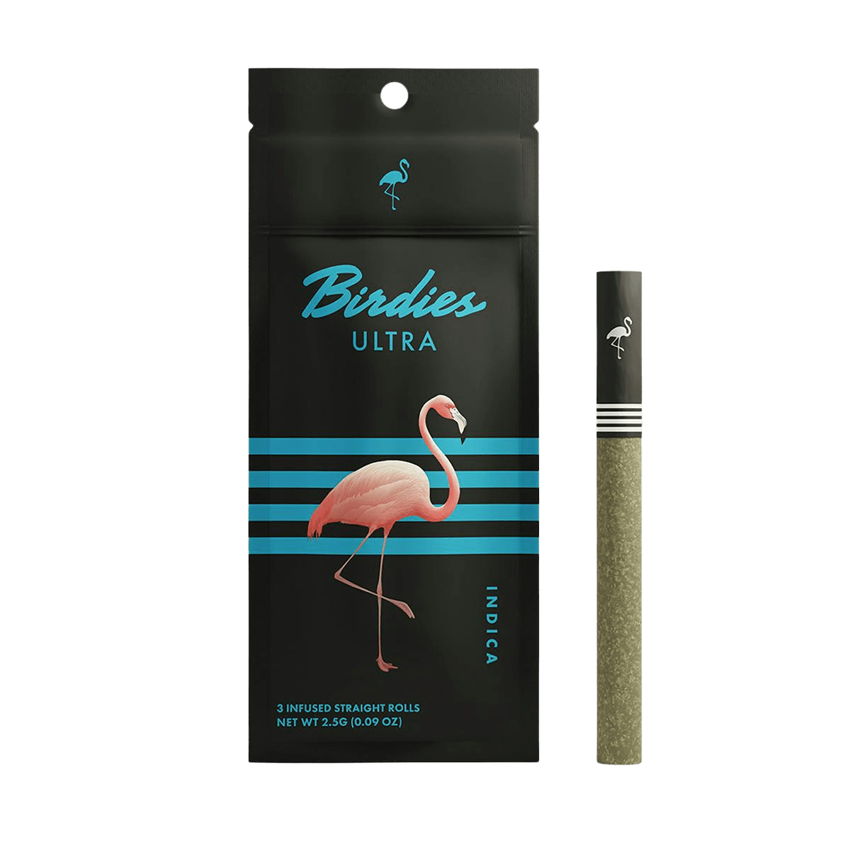 Ultra Indica (I) | 0.85g 3pk THCa Solventless Infused Joint | Birdies