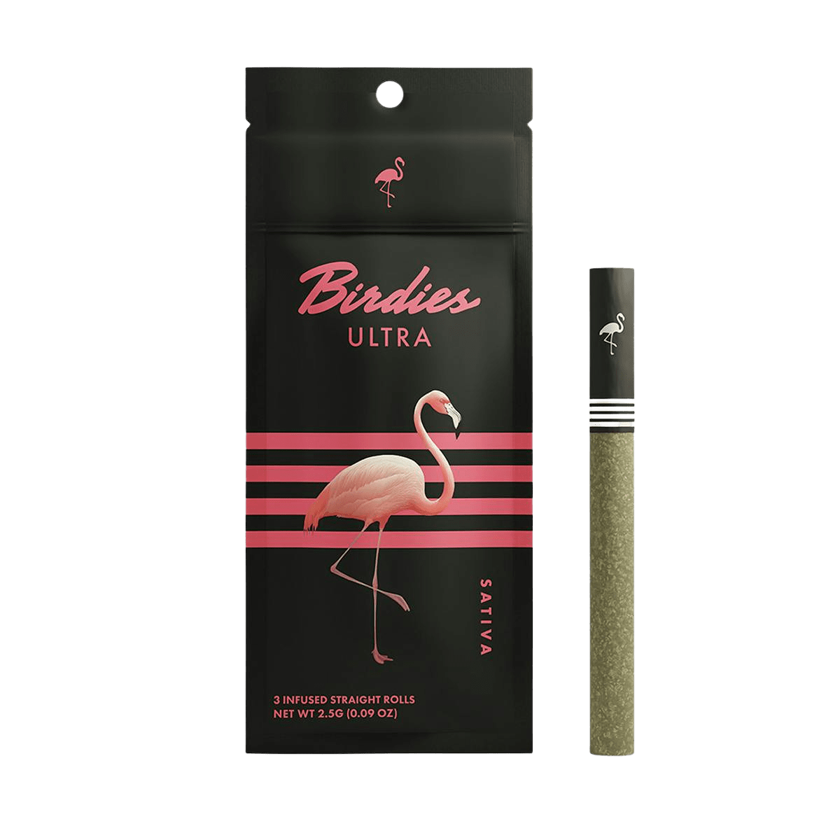 Ultra Sativa (S) | 0.85g 3pk THCa Solventless Infused Joint | Birdies