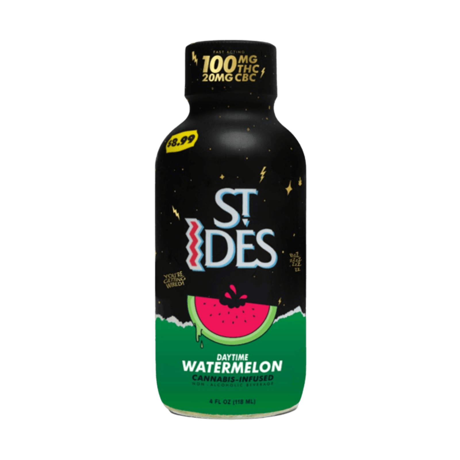Watermelon (Single) | 4oz 100mg THC 20mg CBC Shot | St Ides
