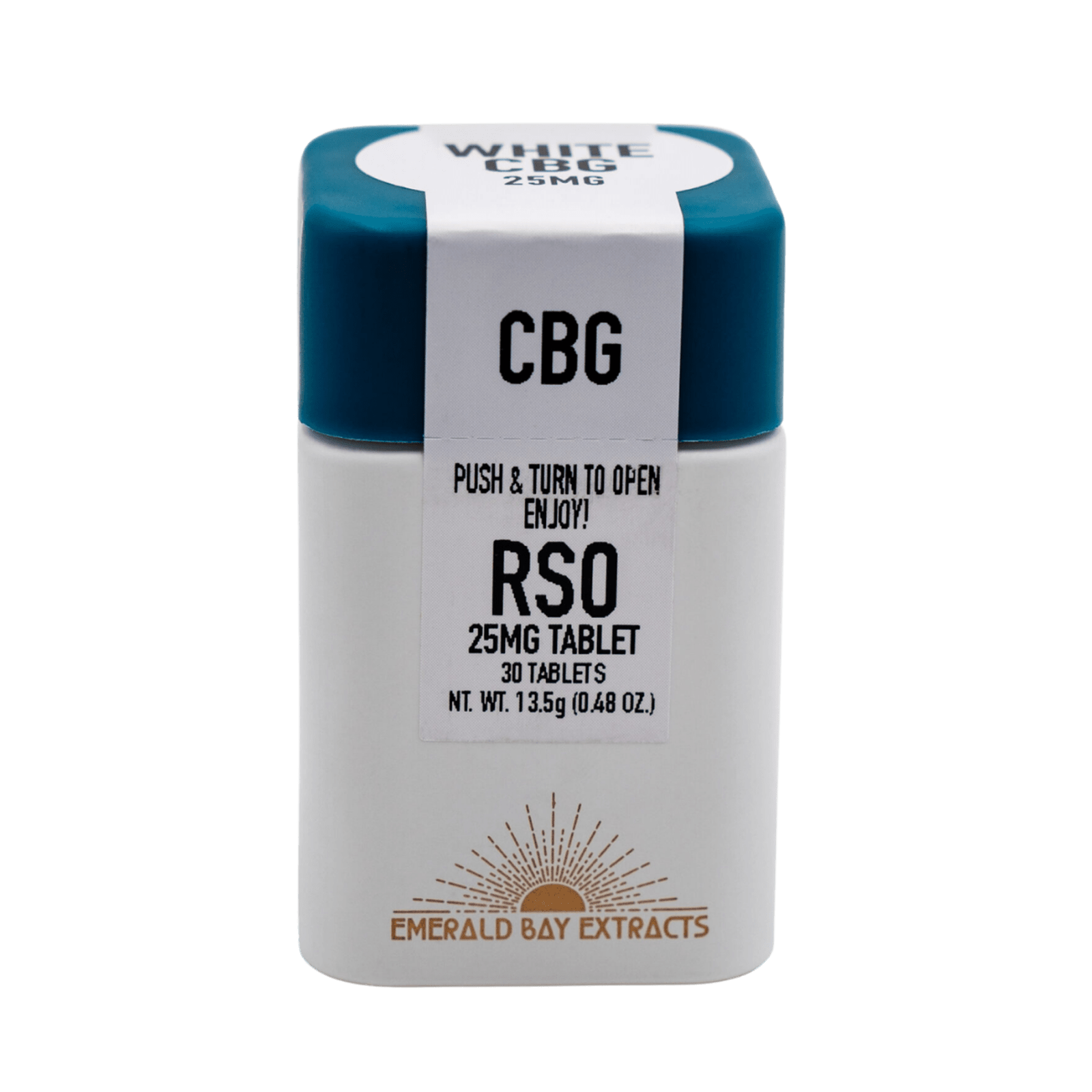 White CBG (H) | 25mg/1000mg (40pk) CBG RSO Tablets | Emerald Bay Extracts - view 3