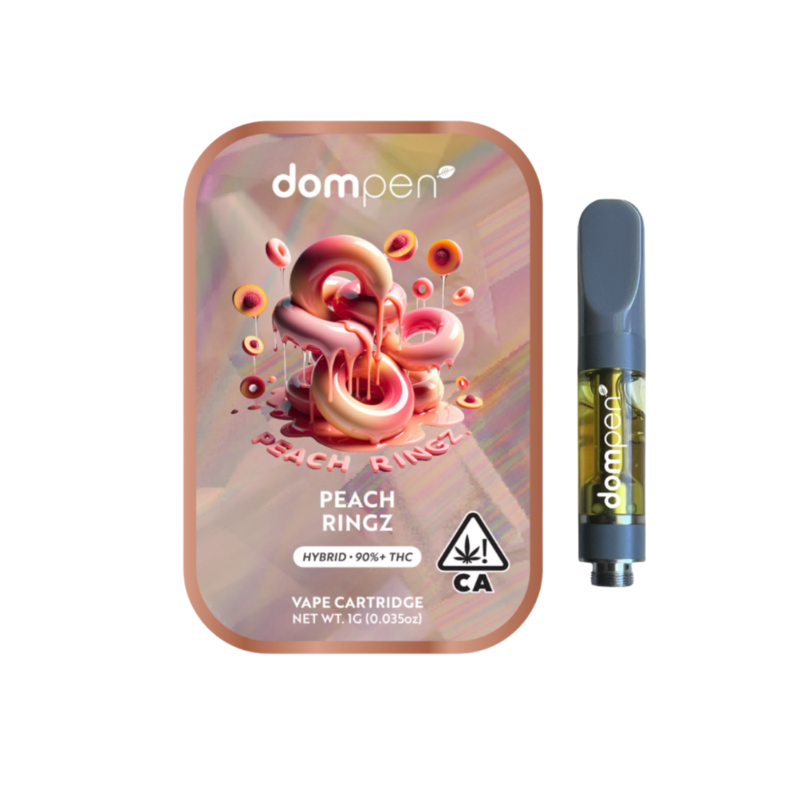 Peach Ringz (H) | 1g Cartridge Vape | Dompen