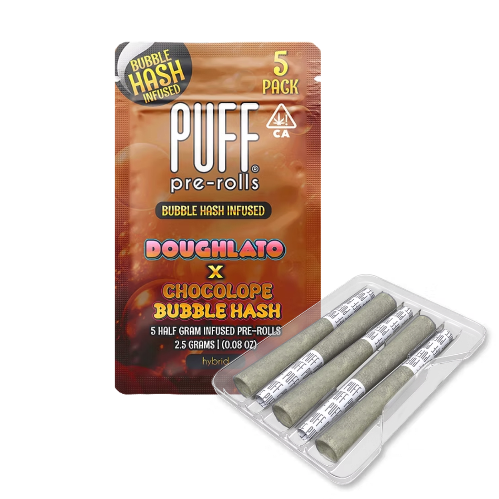 Doughlato x Chocolope (H) | .5g 5pk Bubble Hash Preroll | Puff