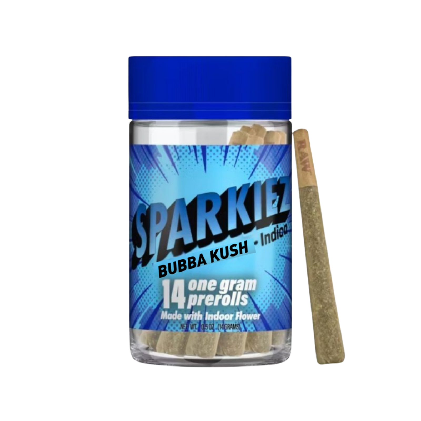Bubba Kush (I) | 1g 14pk Indoor Prerolls | Sparkiez