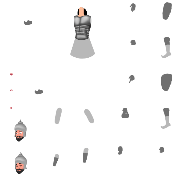 Indian Armored Soldier Guard Chroma Toons Custom Character Rigging Sheet