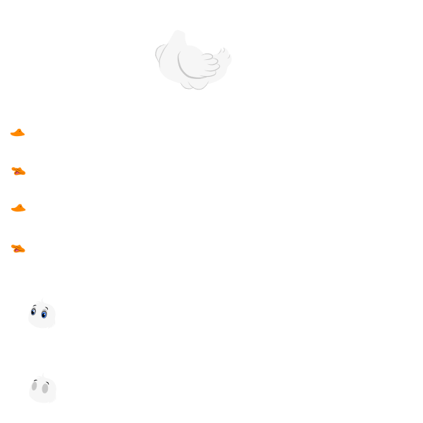 Cute White Duck Chroma Toons Custom Character Rigging Sheet
