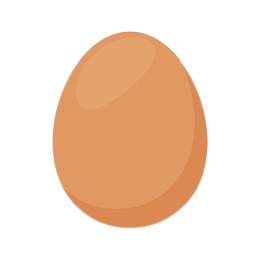 Brown Chicken Egg 2D Cartoon Transparent Vector Prop