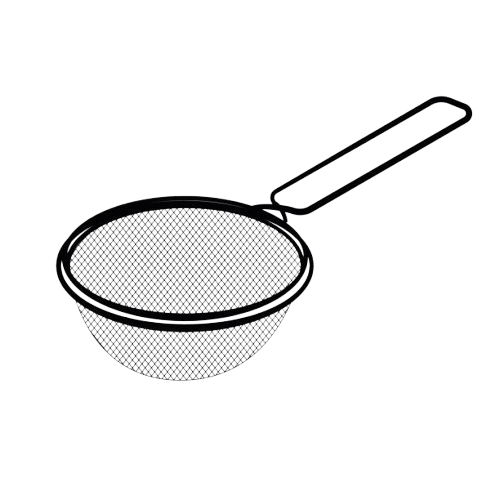 Kitchen Tea Strainer Sieve Line Art 2D Transparent Prop