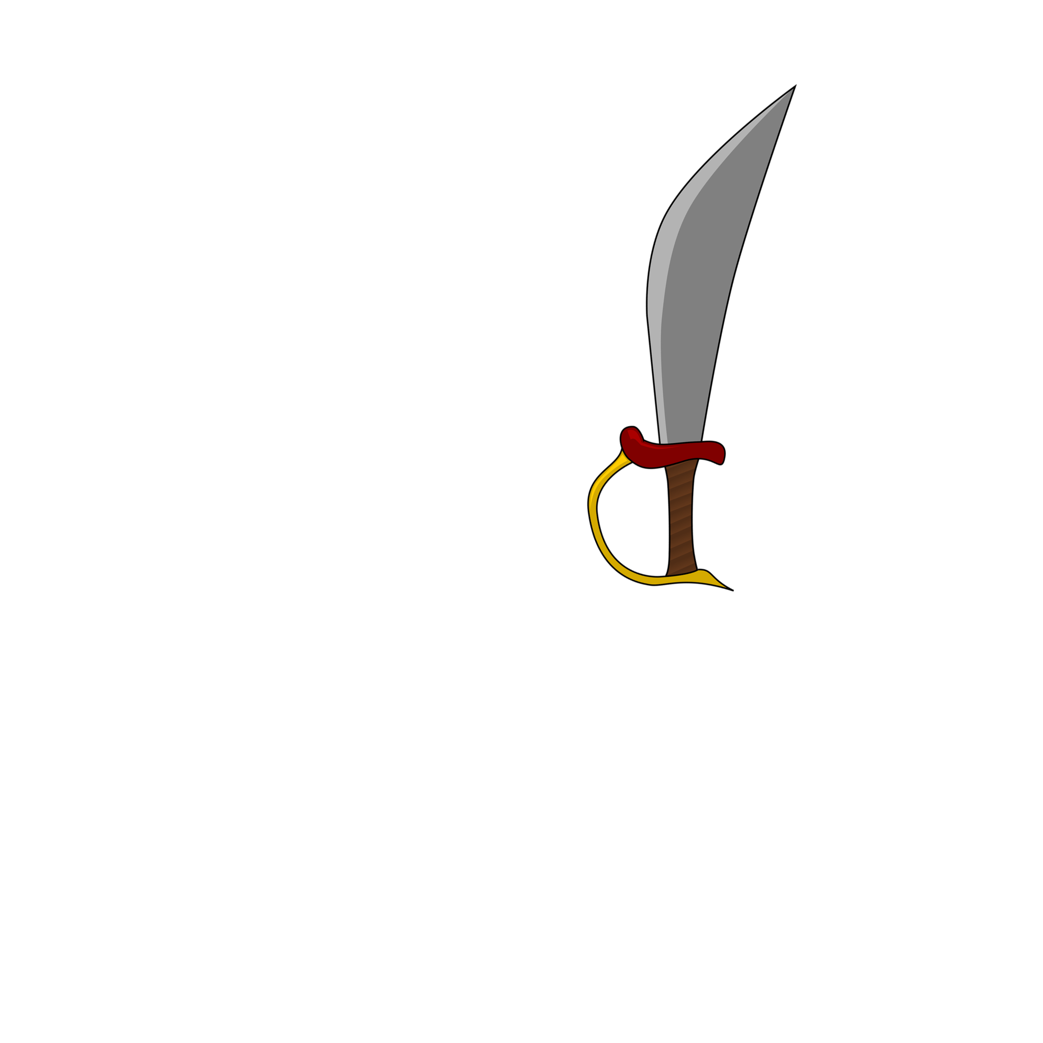 free download, copyright free, 2d cartoon prop, cutlass png, sword vector, pirate sword, curved blade prop, warrior weapon, historical asset, transparent background, animation element, 2d game asset, youtube cartoon prop, graphic resource, cartoon sword, 