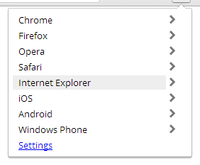 Select your user-agent