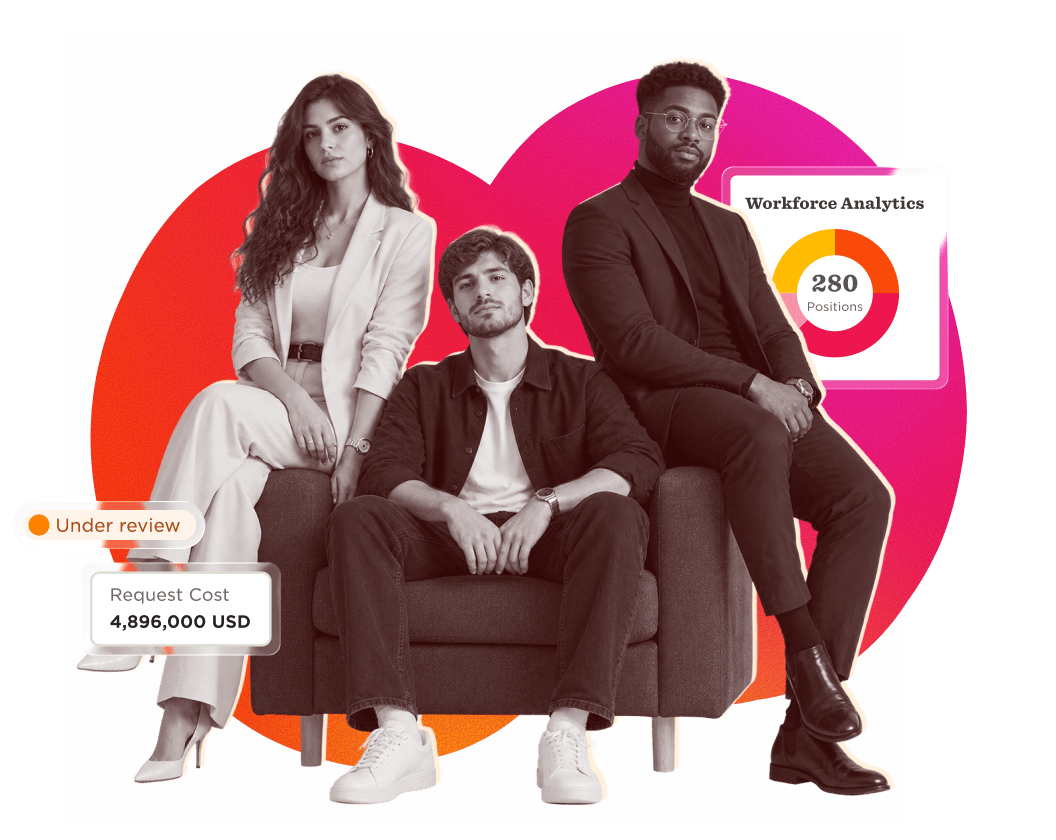 Three People Sitting