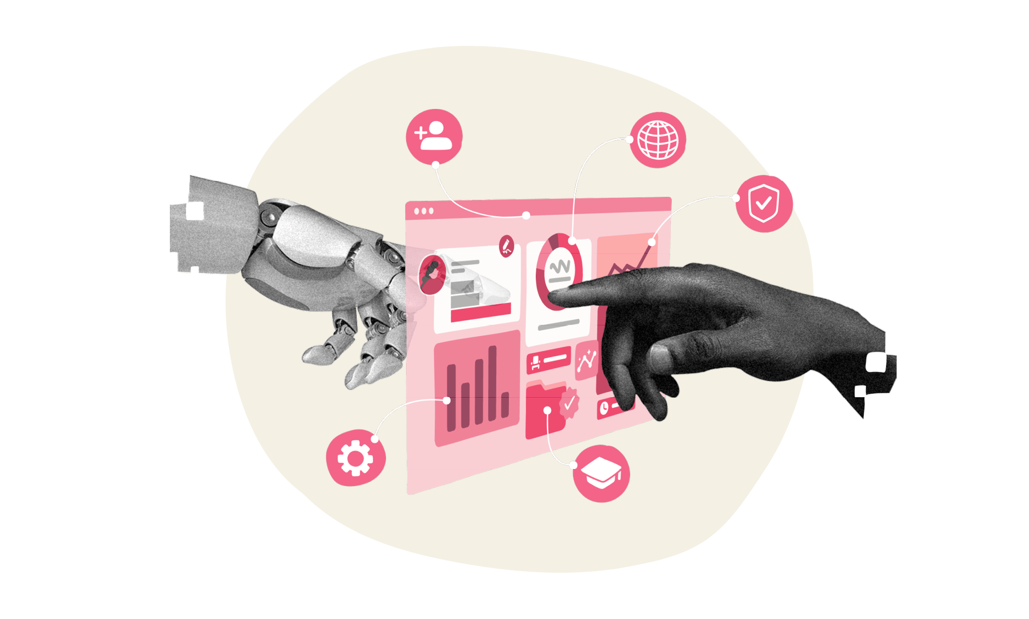 robot-hand, human-hand, data-visualization