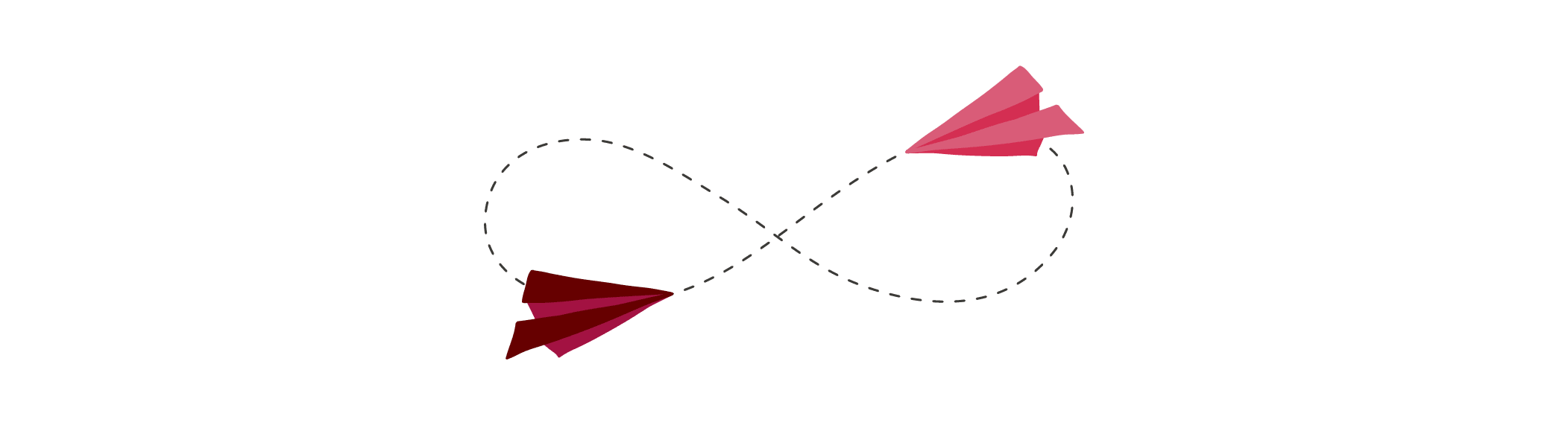 paper airplanes, infinity symbol