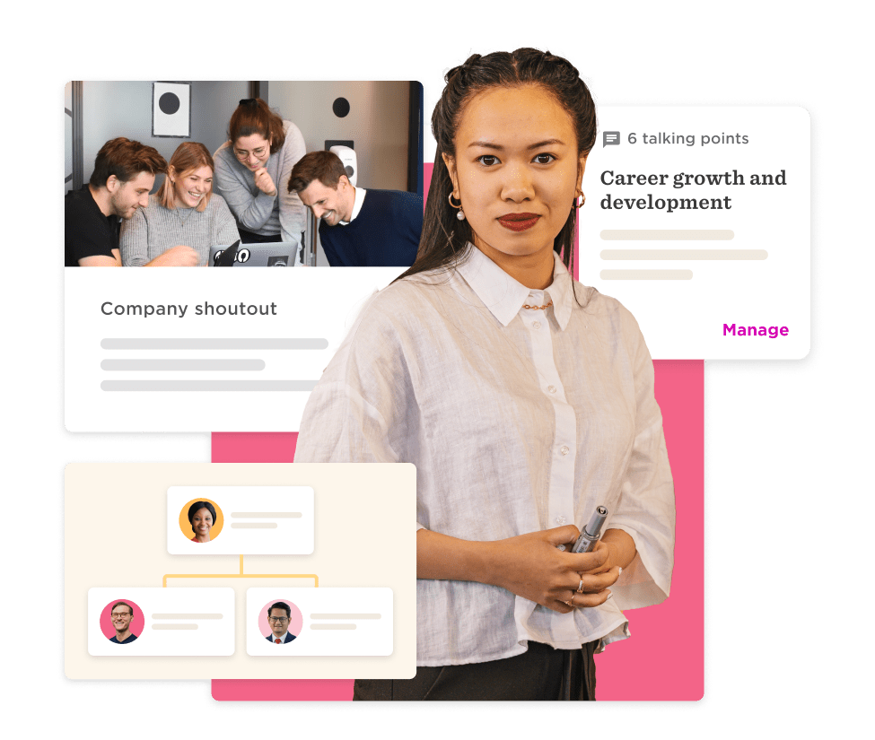professional woman with pen, team collaboration, career growth highlights, teamwork, career development, company shoutout