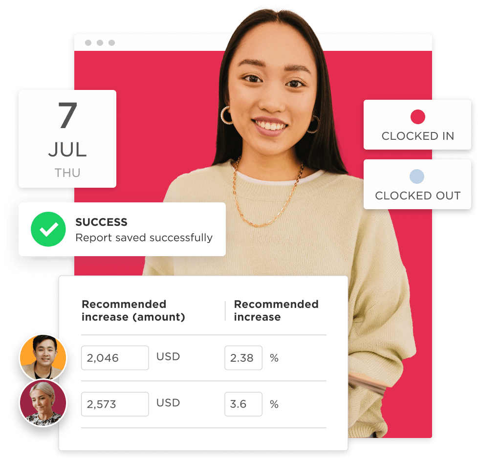 success notification, employee time tracking report