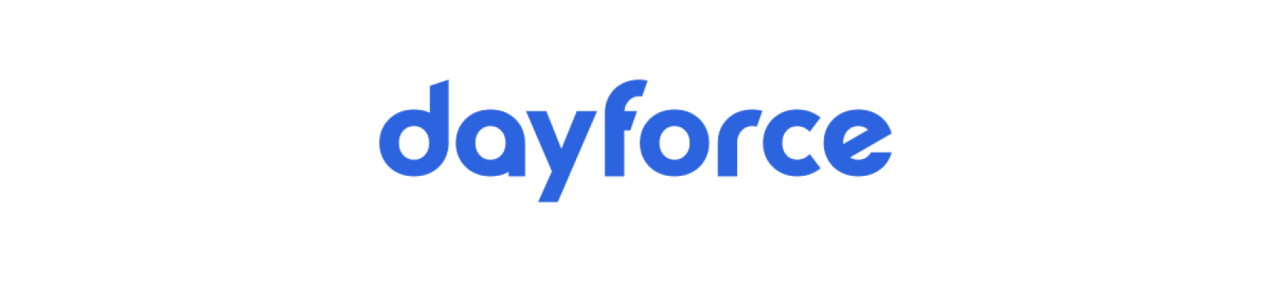 dayforce logo in blue against a white background, representing a modern HR technology platform, modern HR technology brand logo