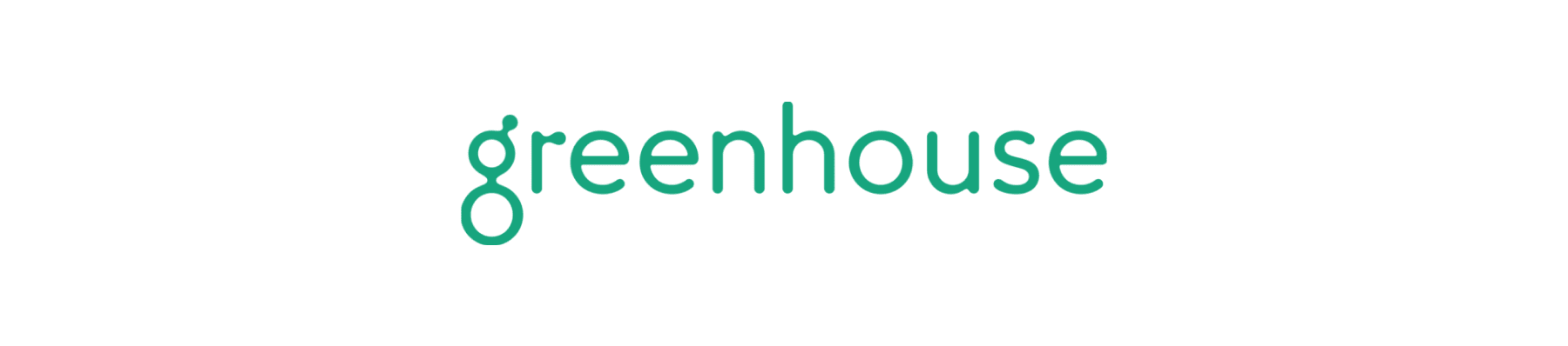 greenhouse logo with modern typography in green hue on a white background, minimalist design emphasizing eco-friendly branding