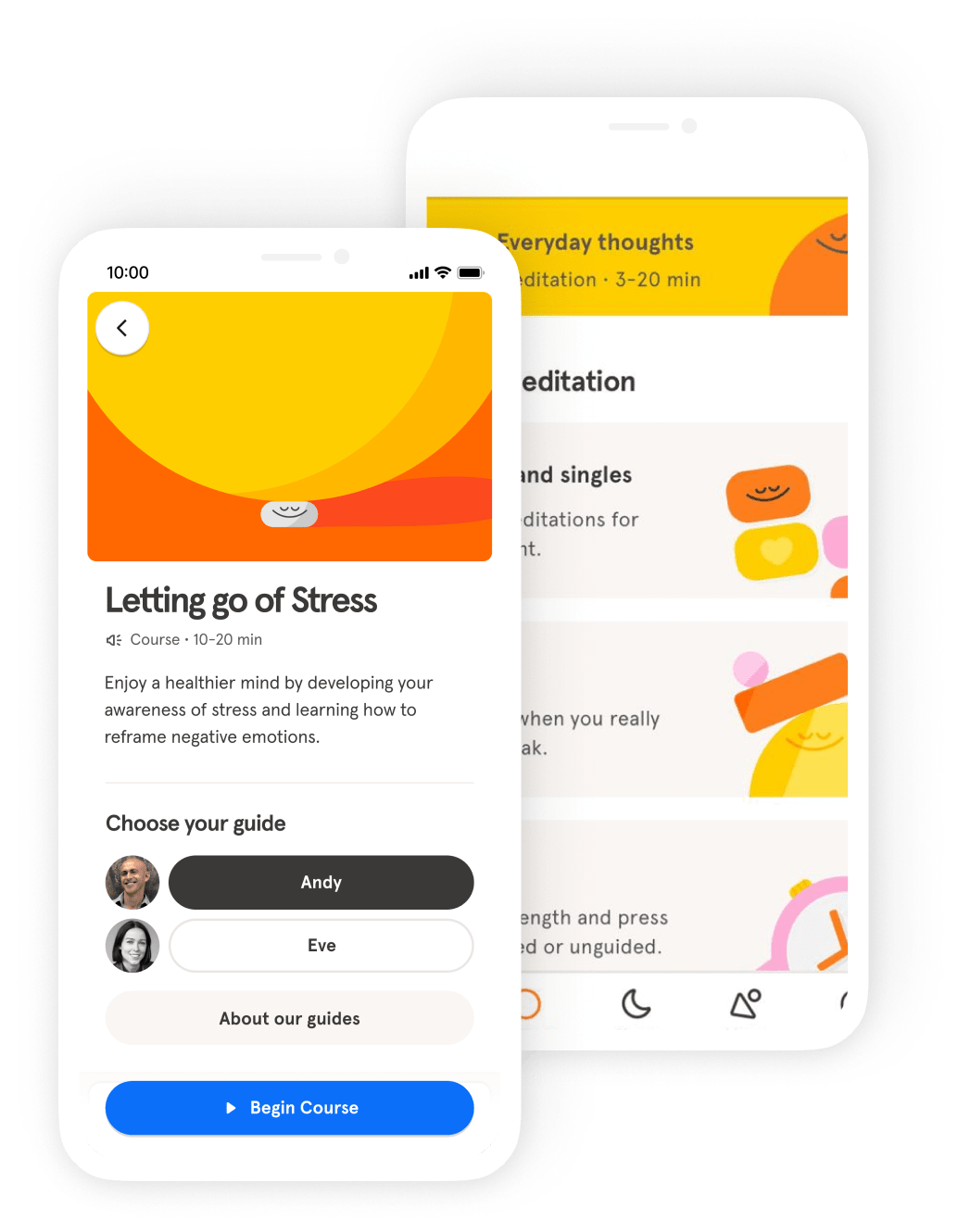 letting-go-stress-app, meditation-guide-selection