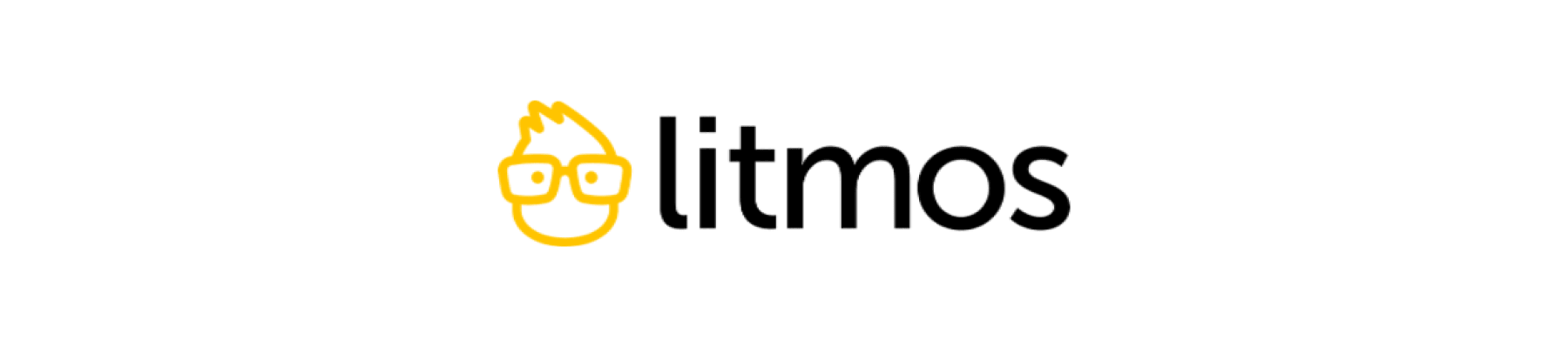 geometric illustration of a cheerful character with glasses in yellow on a black background, friendly cartoon character design with glasses
