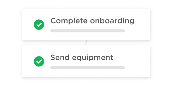 complete-onboarding, send-equipment