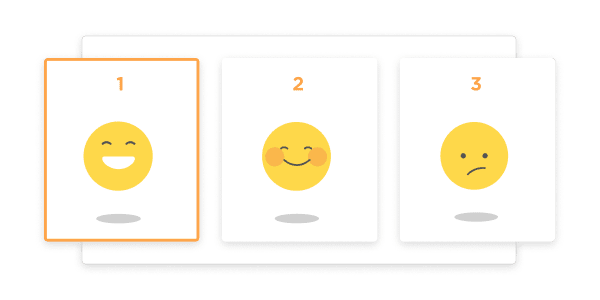 smiley faces, emoji selection interface