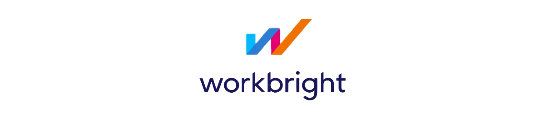 workbright logo with blue, red, and yellow elements, colorful corporate branding with 'workbright' text below logo