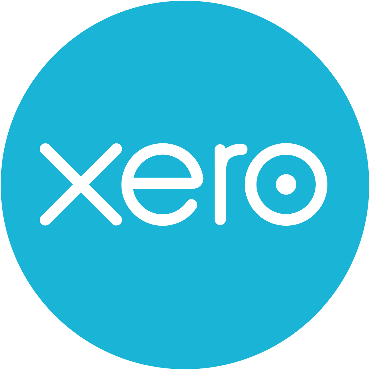 xero logo on a blue background, promoting cloud-based accounting solutions, branding design for financial software services