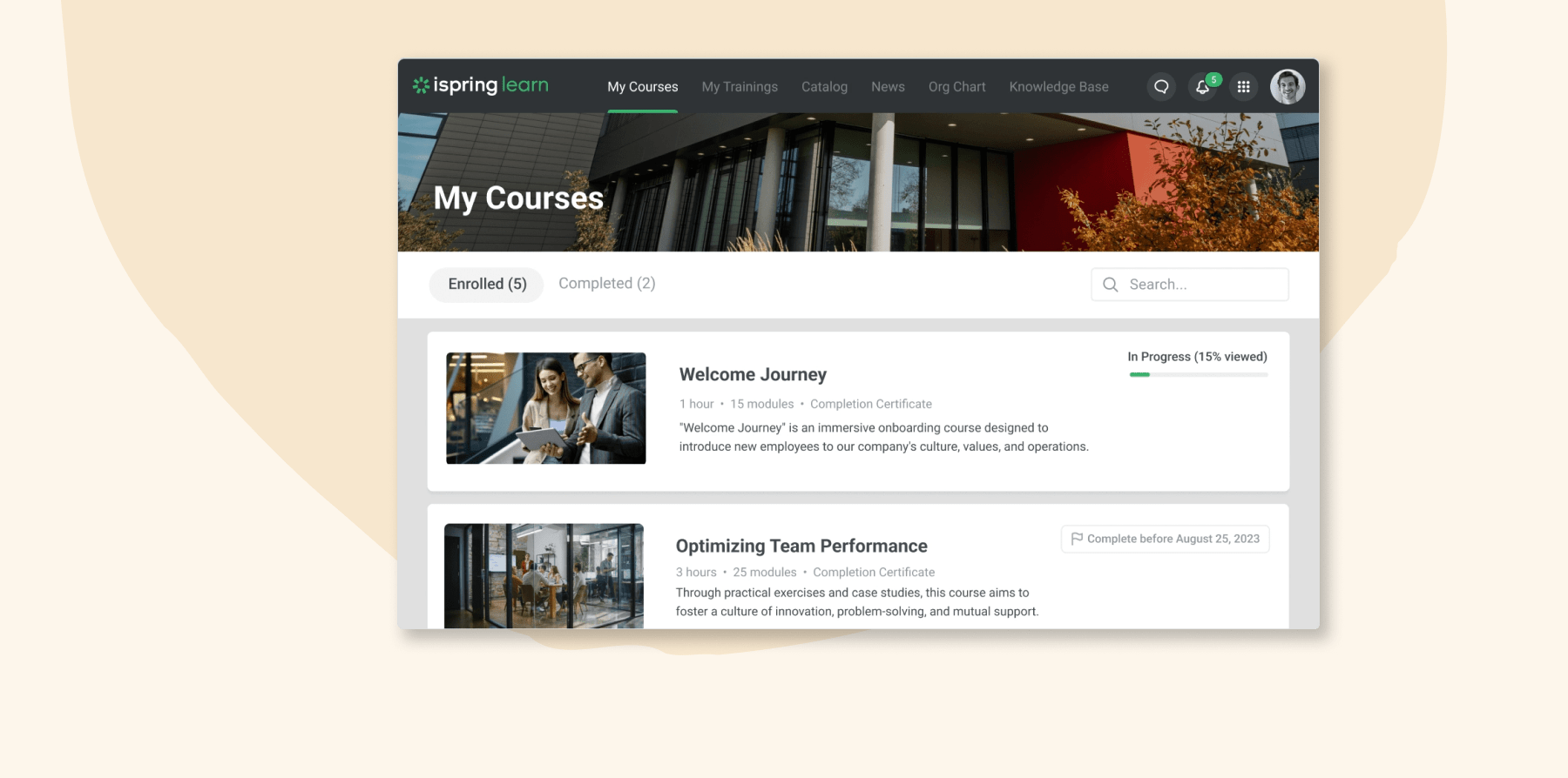 my-courses-dashboard, online-learning-platform