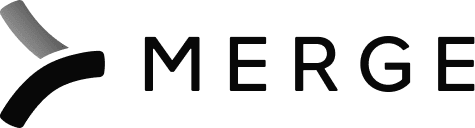 merge logo design, stylized text representation