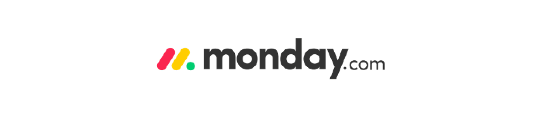 monday.com logo with colorful stripes, showcasing branding design for project management solutions, colorful monday.com logo for project management