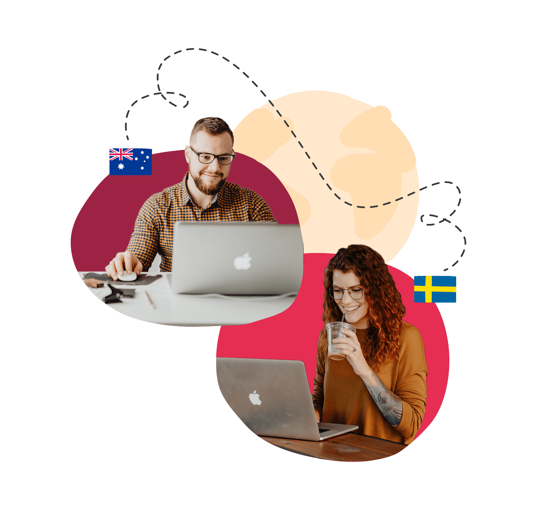 remote work, Australia to Sweden connection