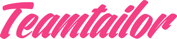 Teamtailor logo in bold, playful pink font, emphasizing creativity and teamwork. Ideal for branding and recruitment. , Teamtailor, logo