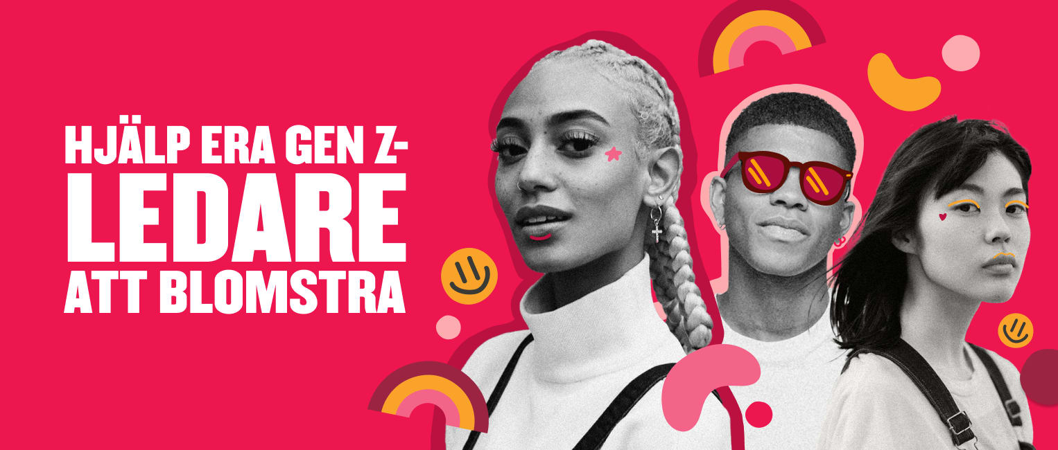 hjälp er gen z-ledare att blomstra, färgglada bakgrund, tre ungdomar, uttrycksfulla stilar, ungdomar, gen z, ledarskap