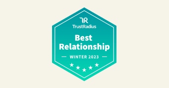 TrustRadius, Best Relationship Winter 2023 Award Badge
